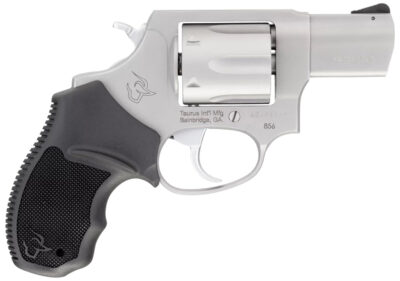 Taurus 285629MA 856 *MA Compliant Small Frame 38 Special +P 6rd 2" Stainless Steel Barrel, Stainless Steel Cylinder & Frame, Black Rubber Grip