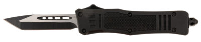 Steel River Knives MT616BT Spartan  Mini 2.75" OTF Tanto Plain Black/Silver 440C SS Blade/ 4.25" Black Aluminum Zinc Alloy Handle