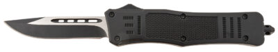 Steel River Knives T618BDP Spartan  Medium 3.25" Drop Point Plain Black/Silver 440C SS Blade/ 4.50" Black Aluminum Zinc Alloy Handle