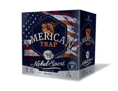Nobel/Eurosports LLC ANS12FSC8 American Trap  12Gauge 2.75" 1 1/8oz 8Shot 25 Per Box/10 Case