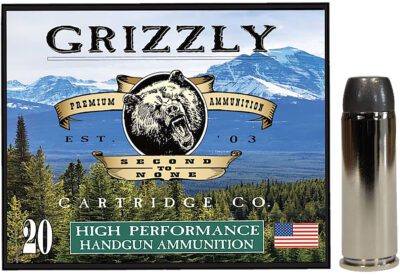 Grizzly Ammo GC45C4   45Colt 265gr Wide Flat Nose Gas Check 20 Per Box/10 Case