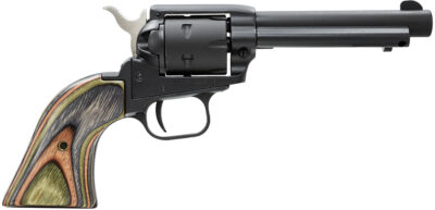 Heritage Mfg RR22MBS4 Rough Rider  22 LR 22 WMR 6 Shot 4.75" Black Satin Barrel, Cylinder & Frame, Camo Laminate Grips