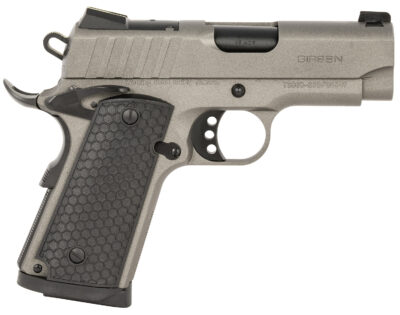 Girsan 391141 MC1911 SC Influencer Sub-Compact 45 ACP 6+1 3.40" Black Steel Barrel, Tungsten Gray Cerakote Optic Ready/Serrated Steel Slide & Frame w/Picatinny Rail & Beavertail, Gray Polymer Grip