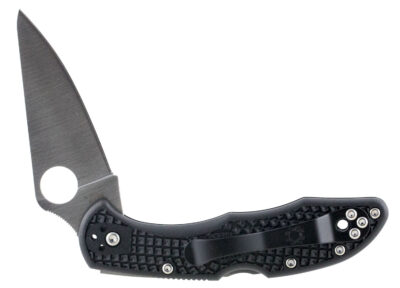 Spyderco C11FPBK Delica Folder 2.875" VG-10 Flat Ground Plain Edge Fiberglass Reinforced Nylon Black