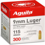 AGUILA 9MM LUGER 115GR FMJ-RN - 300RD 4BX/CS